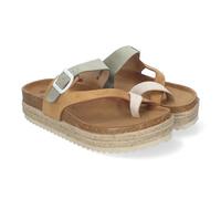 Sandales à Plateforme pour Femmes en biomatériaux, doublées de Jute, Confortables, Style Esclave, Talon Ouvert, Fermeture à Boucle, idéales pour Le Printemps et l'été.