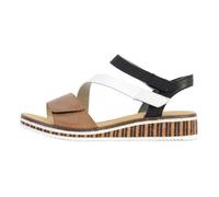 Rieker V3670 Sandales pour femme, Beige Combi 64, 37 EU