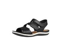Geox Sandales plates D Vega A pour femme, noir, 38 EU