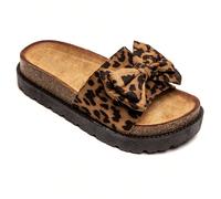 Sandales à semelle épaisse avec grand nœud décoratif - Style casual C'est confortable et confortable, c'est un endroit agréable à vivre, ce sont des sandales, c'est une plateforme ou un grand décorati