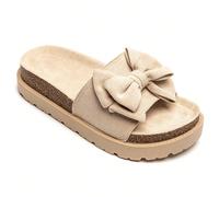 Sandales à semelle épaisse avec grand nœud décoratif - Style casual C'est confortable et confortable, c'est un endroit agréable à vivre, ce sont des sandales, c'est une plateforme ou un grand décorati