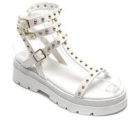 Sandales à semelle épaisse de style gladiateur cloutées avec sangle réglable La beauté des mariés, la beauté des clous, la beauté du rock et la modernité des tenues. La beauté de la beauté assure un c