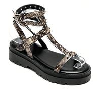 Sandales à semelle épaisse de style gladiateur cloutées avec sangle réglable La beauté des mariés, la beauté des clous, la beauté du rock et la modernité des tenues. La beauté de la beauté assure un c