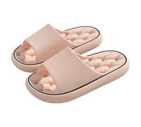 Sandales à semelle épaisse pour femme, semelle de massage, antidérapantes, imperméables, pour intérieur et extérieur, décontracté, confortable, pour l'été, rose, 40 EU