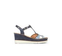 Sandales à Semelles compensées en Cuir AGUADULCE pour Femme Color Pacific