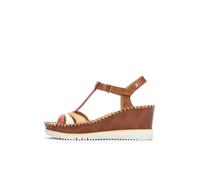 Sandales à Semelles compensées en Cuir AGUADULCE pour Femme Colour Cherry