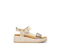 Sandales à Semelles compensées en Cuir ALZIRA pour Femme Colour Marfil