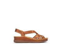 Sandales à Semelles compensées en Cuir CADAQUES pour Femme Color Brandy