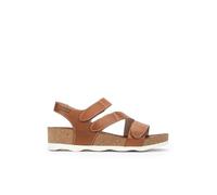 Sandales à Semelles compensées en Cuir Mahon pour Femme Color Brandy