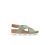 Sandales à Semelles compensées en Cuir Mahon pour Femme Color Mint Green