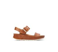 Sandales à Semelles compensées en Cuir Marina pour Femme Color Brandy