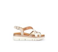 Sandales à Semelles compensées en Cuir Palma pour Femme Color Marfil