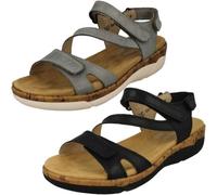 Sandales À Talon Compensé À Brides Remonte R6850 Pour Femmes, Noir/Bleu