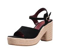 Sandales à Talon compensé en Corde pour Femmes, avec Une Seule Bride, Talons Hauts d'été Tendance et Polyvalents (35)
