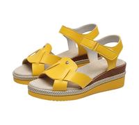 Sandales à talon compensé pour femme - Couleur vive - Sangle simple - Semelle antidérapante - Chaussures de plage - Coupe légère et confortable - Sandales de sport pour fille - Pour l'extérieur, les