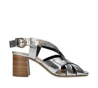Sandales Ã talon femme Fred de la Bretoniere Giada Cross Gris 39