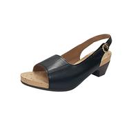 Sandales A Talon Femme Soiree Chic - Chaussures Femme Talon Bloc Sandale Bout Ouvert Mode Avec Lanière Nu-Pieds Elegant Et Simple Chaussure Orthopedique À Enfiler Escarpins Respirant Nu-Pieds