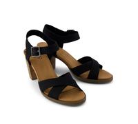 TOMS Femme Majorca Cutout Sandale à Talon, Noir mélangé tissé, 42.5 EU