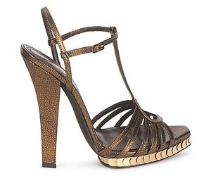 Sandales à talon femmes Roberto Cavalli QDS627-PM027 Doré 41