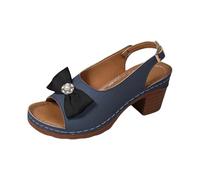 Sandales à talon ouvert pour femme - Pantoufles antidérapantes - Sandales épaisses - Chaussures d'été - Chaussures de loisirs - Sandales de plage - Sandales de marche - Pantoufles de vacances, bleu