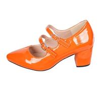 Sandales à talon pour femme - Élégantes - Robe Mary Jane avec double sangle - Pointe fermée - Talon bloc - Chaussures d'été confortables pour mariages et occasions spéciales