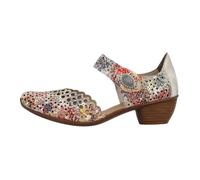 Sandales à talon - RIEKER - Bout rond - Cuir - Beige - Talon 5 cm 40