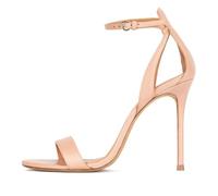 Sandales à Talons Aiguilles et Bout Ouvert pour Femmes, Sandales Classiques à lanières et Bride de Cheville réglable, idéales pour Le Travail Les fêtes et Les Mariages,Light Pink,39 EU