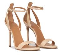 Sandales à Talons Aiguilles et Bout Ouvert pour Femmes, Sandales Classiques à lanières et Bride de Cheville réglable, idéales pour Le Travail Les fêtes et Les Mariages,Kaki,46 EU