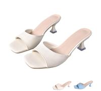 Sandales À Talons Chaton À Bout Carré Pour Femmes Bout Ouvert Mules