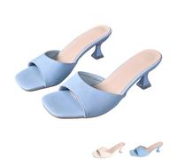 Sandales À Talons Chaton À Bout Carré Pour Femmes Bout Ouvert Mules