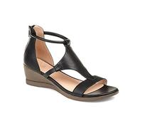 Sandales à Talons compensés pour Femmes Plate-Forme Large Largeur Bout Ouvert Sangles de Cheville compensées pour Femmes été décontracté Boho Sandales à Talons (Color : Black, Size : 34EU)
