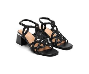 Sandales À Talons Cuir TRESSÉ Crescent
