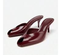 Sandales à talons hauts à bout ouvert pour femmes, chaussures de défilé de mode sophistiquées et haut de gamme pour femmes mûres, talons chatons, style Song Jia, talon aiguille, bout carré CN35,CN36,C