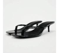 Sandales à talons hauts style français pour femmes, nouvelles sandales d'été à bout ouvert à talon fin, sandales tongs à bride à la cheville à talon bottillon CN35,CN36,CN37,CN38,CN39,CN40,CN41,CN42Un
