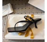 Sandales à talons hauts style français pour femmes, nouvelles sandales d'été à bout ouvert avec talon fin et bride à la cheville, tongs à talon bottillon CN35,CN36,CN37,CN38,CN39,CN40,CN41,CN42