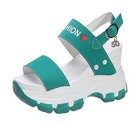 Sandales à talons inclinés pour femme, escarpins à plateforme épaisse, doublure douce en satin, sangle de cheville, demoiselle d'honneur, mariage, Vert, 39 EU étroite