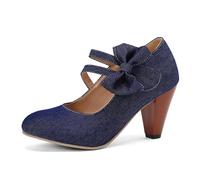 Sandales à talons moyens pour femme avec semelle fixe pour le quotidien, les vacances, la plage, les rendez-vous, le printemps/l'été, BU1, 36 EU