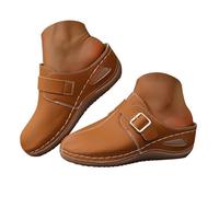 Sandales à talons pour femme - Belles plateformes - Chaussures d'été - Style rétro - Sandales compensées respirantes - Sandales de plage creuses - Décontractées - Couleur unie, café, 41 EU 3X-Large