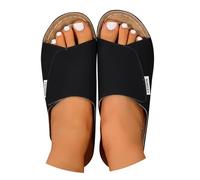 Sandales à talons pour femme - Couleur unie - Sandales compensées - Design creux - Chaussures de plage - Belles chaussures élégantes et décontractées, Noir , 39 EU