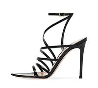 Sandales à Talons pour mariée à Bout Pointu Blanc Pur pour Femmes - Élégantes et stylées pour soirées et Rendez-Vous,Noir,44 EU