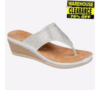 Cipriata Sandra Femmes Décontracté Robe Mode Été Strass Compensé Sandales Argent