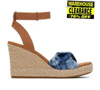 Sandales À Talons Wedge Marisela Pour Femmes Navy De Plage D'été