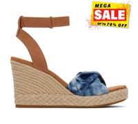Sandales À Talons Wedge Marisela Pour Femmes Navy De Plage D'été