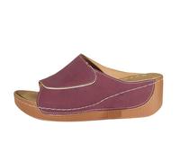 Sandales antidérapantes pour femme - Motif poisson - Bouche décontractée - Pantoufles tendance - Chaussures de plage - Tongs - Bout ouvert - Sandales de sport, Violet, 38 EU