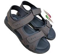 Sandales Arizona pour homme à double sangle en cuir synthétique résistant, semelle souple confortable recouverte de cuir, T Moro, 42 EU