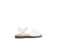 Sandales Avarcas Cuir Nappa Et À Scratch Pour Enfant Blanc 32