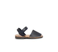 Pisamonas Sandales Avarcas Cuir Nappa Et À Scratch pour Enfant Taille 36 Couleur Bleu Marine