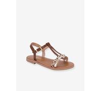 Sandales plates filles Les Tropeziennes par M.Belarbi BADOU Marron 30