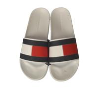 Tommy Hilfiger Sandales bandeau pour la plage, au bord de la piscine, article XM0XM06720, YBS White, EUR 43 - UK 9 - USA 10 - CM 27,5