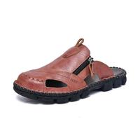 Sandales Baotou pour hommes, chaussures de plage creuses extérieures pour hommes, sandales à coutures grandes tailles, pantoufles confortable pour marcher